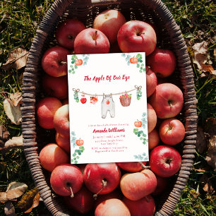 Apple Of Our Eye Botanical Clothesline Baby Shower Invitation