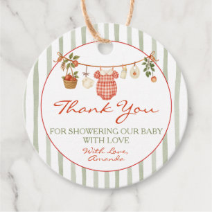Apple of our Eye Clothesline Baby Shower Favor Tags