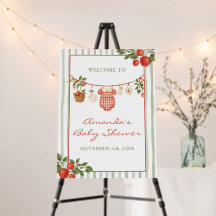 Apple of our Eye Clothesline Baby Shower Welcome