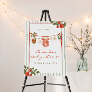 Apple of our Eye Clothesline Baby Shower Welcome Foam Board