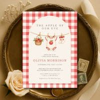 Apple of Our Eye Clothesline Gingham Baby Shower