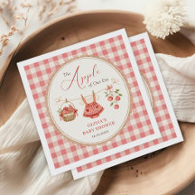 Apple of Our Eye Clothesline Gingham Baby Shower 
