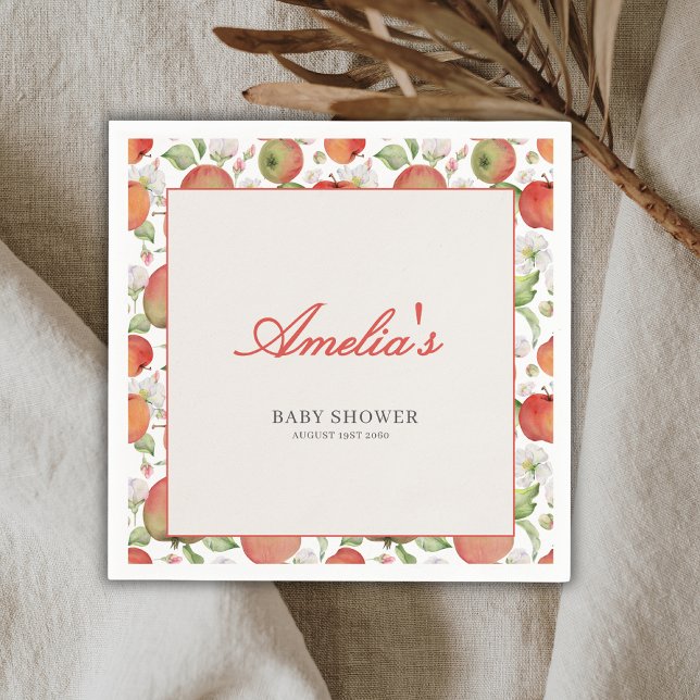 Apple Of Our Eye Fall Autumn Baby Shower  Napkins (Creator Uploaded)