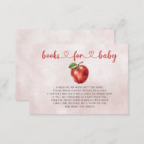 Apple of Our Eye Fall Baby Shower Book Request  Enclosure Card