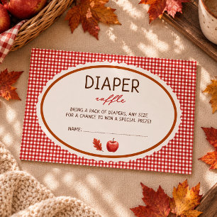 Apple Of Our Eye Fall Baby Shower BOOKS FOR BABY Enclosure Card