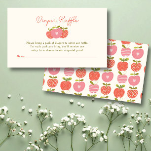 Apple of Our Eye Fall Baby Shower Diaper Raffle Enclosure Card