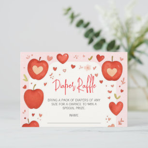 Apple of Our Eye Fall Baby Shower Diaper Raffle Enclosure Card