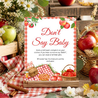 Apple of Our Eye Fall Baby Shower | Don't Say Baby Poster