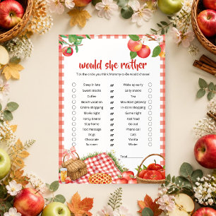 Apple of Our Eye Fall Baby Shower Game Invitation