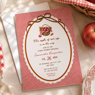 Apple Of Our Eye Fall Baby Shower Invitation