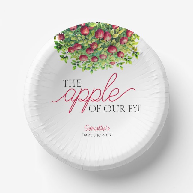 Apple of Our Eye Fall Baby Shower  Paper Bowls (Front)