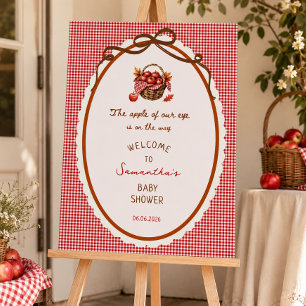 Apple Of Our Eye Fall Baby Shower welcome sign