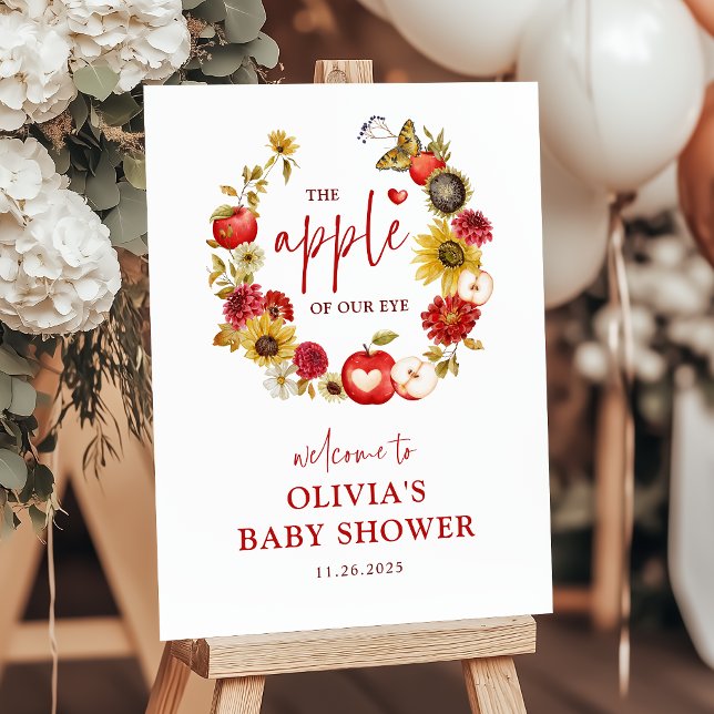 Apple of Our Eye Fall Baby Shower Welcome Sign (Creator Uploaded)