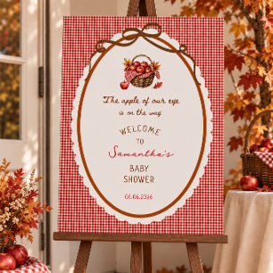 Apple Of Our Eye Fall Baby Shower welcome sign