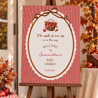 Apple Of Our Eye Fall Baby Shower welcome sign
