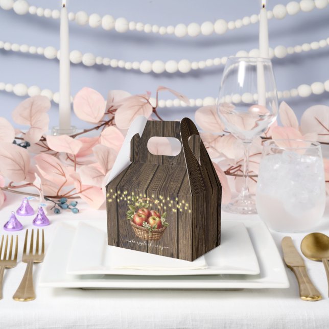 Apple Of Our Eye Fall Floral Wood Baby Shower Favor Boxes (Wedding)
