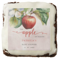 Apple of Our Eye Fall Girl Baby Shower Brownie