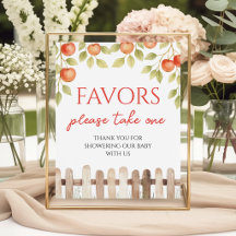 Apple of Our Eye Favors Table Sign 8x10