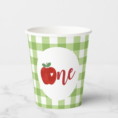 Apple of our Eye first birthday Paper Cups