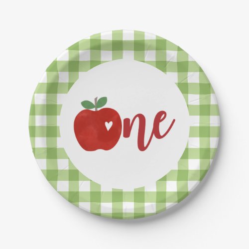Apple of our Eye first birthday Paper Plates