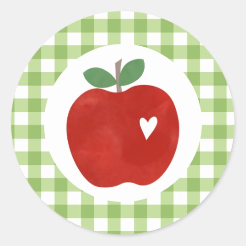 Apple of our Eye first birthday Paper Plates Classic Round Sticker