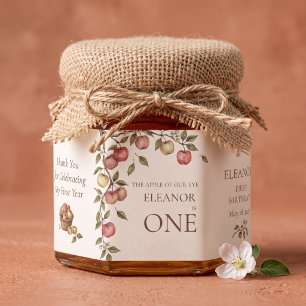 Apple Of Our Eye First Birthday Thank You Honey Jar Favors