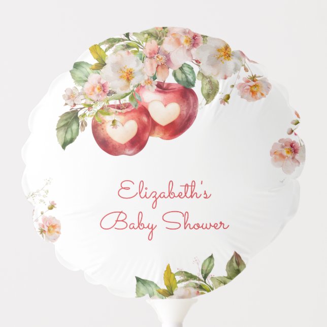 Apple of Our Eye Fruit Baby Shower Balloon (Front)
