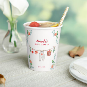 Apple Of Our Eye Garden Clothesline Baby Shower Paper Cups