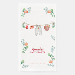 Apple Of Our Eye Garden Clothesline Baby Shower Paper Guest Towels