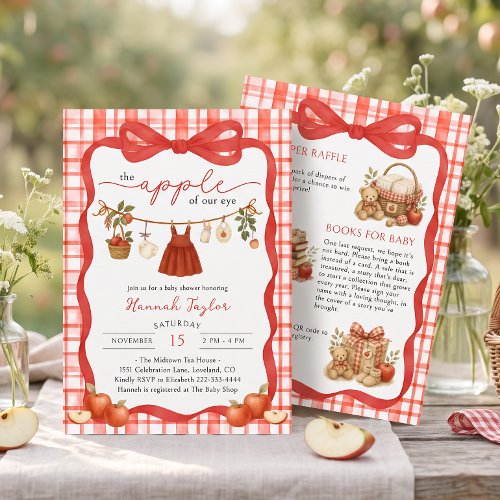 Apple of Our Eye Girl Baby Shower Invitation