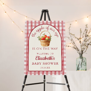 Apple Of Our Eye Neutral Baby Shower Welcome Sign