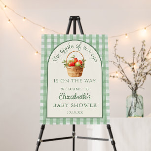 Apple Of Our Eye Neutral Baby Shower Welcome Sign