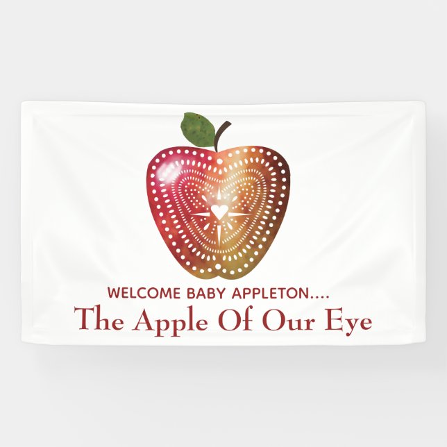 Apple Of Our Eye Orchard Baby Shower Banner (Horizontal)