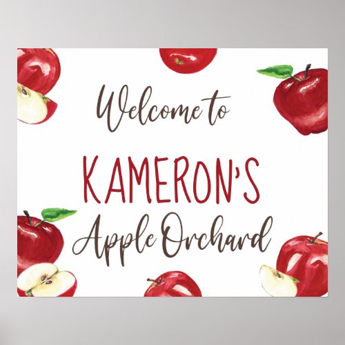 Apple of Our Eye Orchard Birthday Welcome Sign