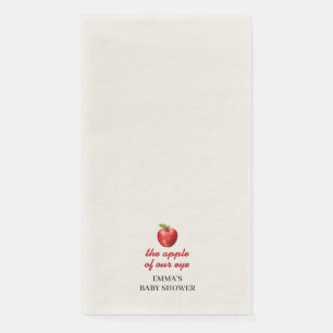 Apple of Our Eye Red baby shower fall script Paper Guest Towels