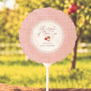Apple Of Our Eye Red Gingham Baby Shower Balloon