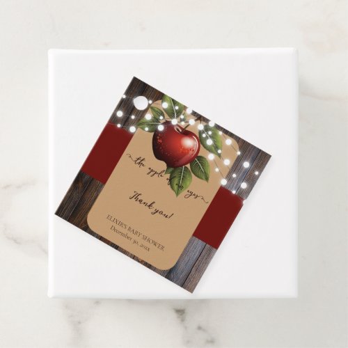 Apple of Our Eye Rustic Fall Baby Shower Favor Tags