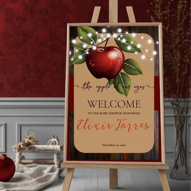 Apple of Our Eye Rustic Fall Baby Shower Foam Board (Creator Uploaded)