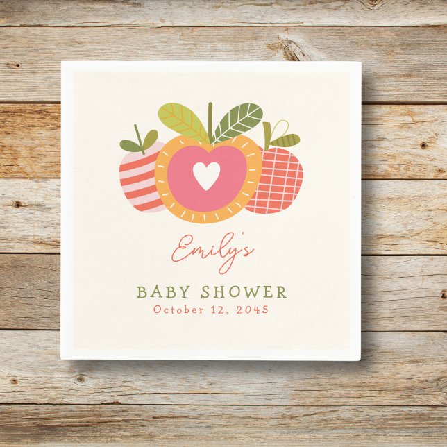 Apple of Our Eye Whimsical Cute Baby Shower  Napkins (Creator Uploaded)