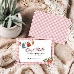 Apple of our eyes Fruit Fall baby  diaper  request Enclosure Card