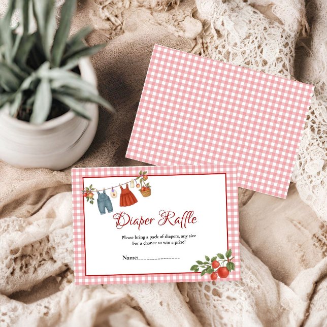 Apple of our eyes Fruit Fall baby  diaper  request Enclosure Card (Creator Uploaded)