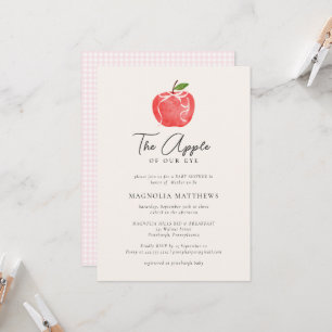 Apple of Their Eye Coquette Baby Shower Invitation