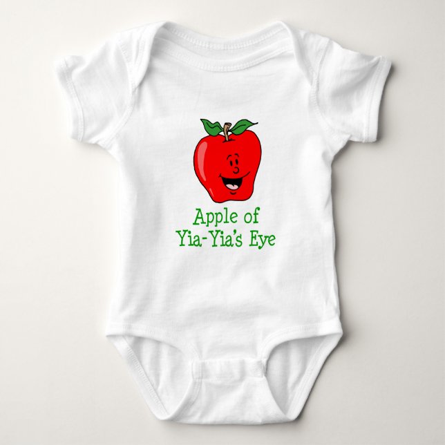 Apple of Yia-Yia's Eye Baby Bodysuit (Front)