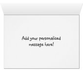 Apple on Black & White Houndstooth Cards (Inside Horizontal (Bottom))