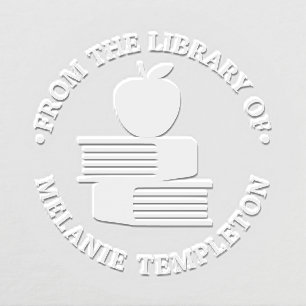 Apple on Books “From the library of” Name Monogram Embosser