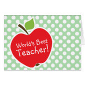 Apple on Celadon Green Polka Dots (Front Horizontal)