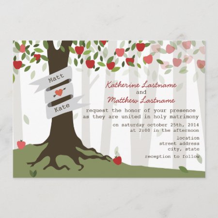 Apple Orchard Fall Autumn Wedding Invitation