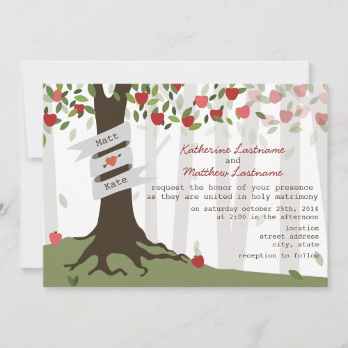Apple Orchard Fall Autumn Wedding Invitation