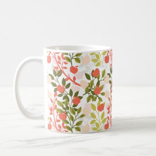 Apple Orchard Floral Garden Pattern Coffee Mug
