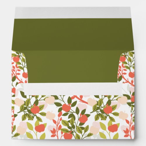 Apple Orchard Floral Garden Pattern Envelope